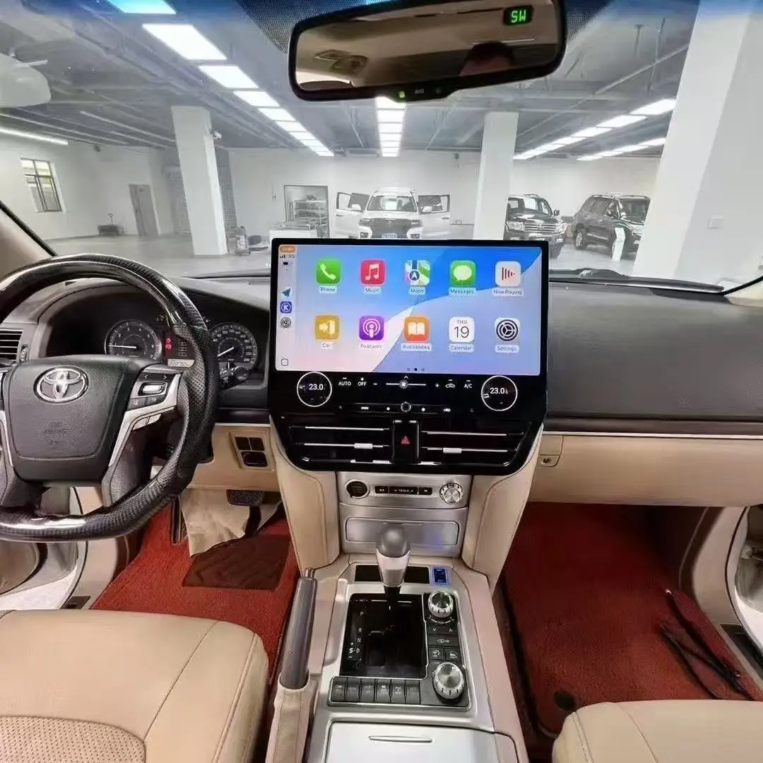 

19,8-дюймовый мультимедийный экран для Toyota Land Cruiser LC200 2008-2021 с Android Auto, CarPlay, GPS-навигацией, DSP и автомобильным радио