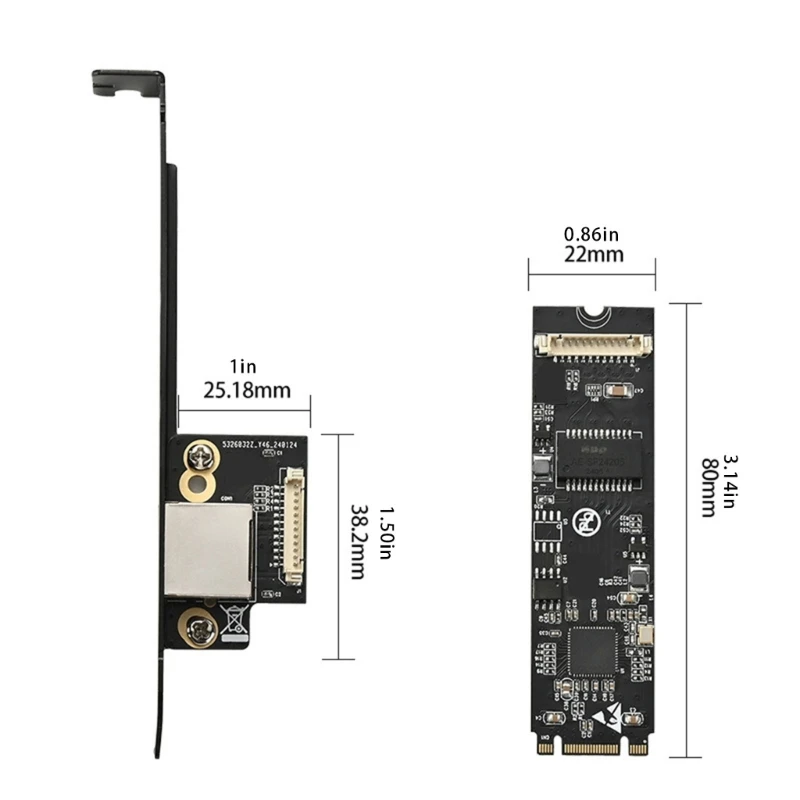 Chave 5000 Mbps para adaptadores Ethernets placa PCIe RTL8126 Gigabits