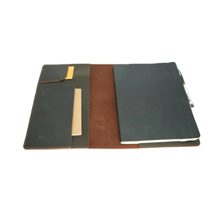 

Обложка из состаренной кожи, совместимая с блокнотом Leuchtturm1917 Composition B5 (7 x 10 дюймов), для путешествий, многоразовая, для записей