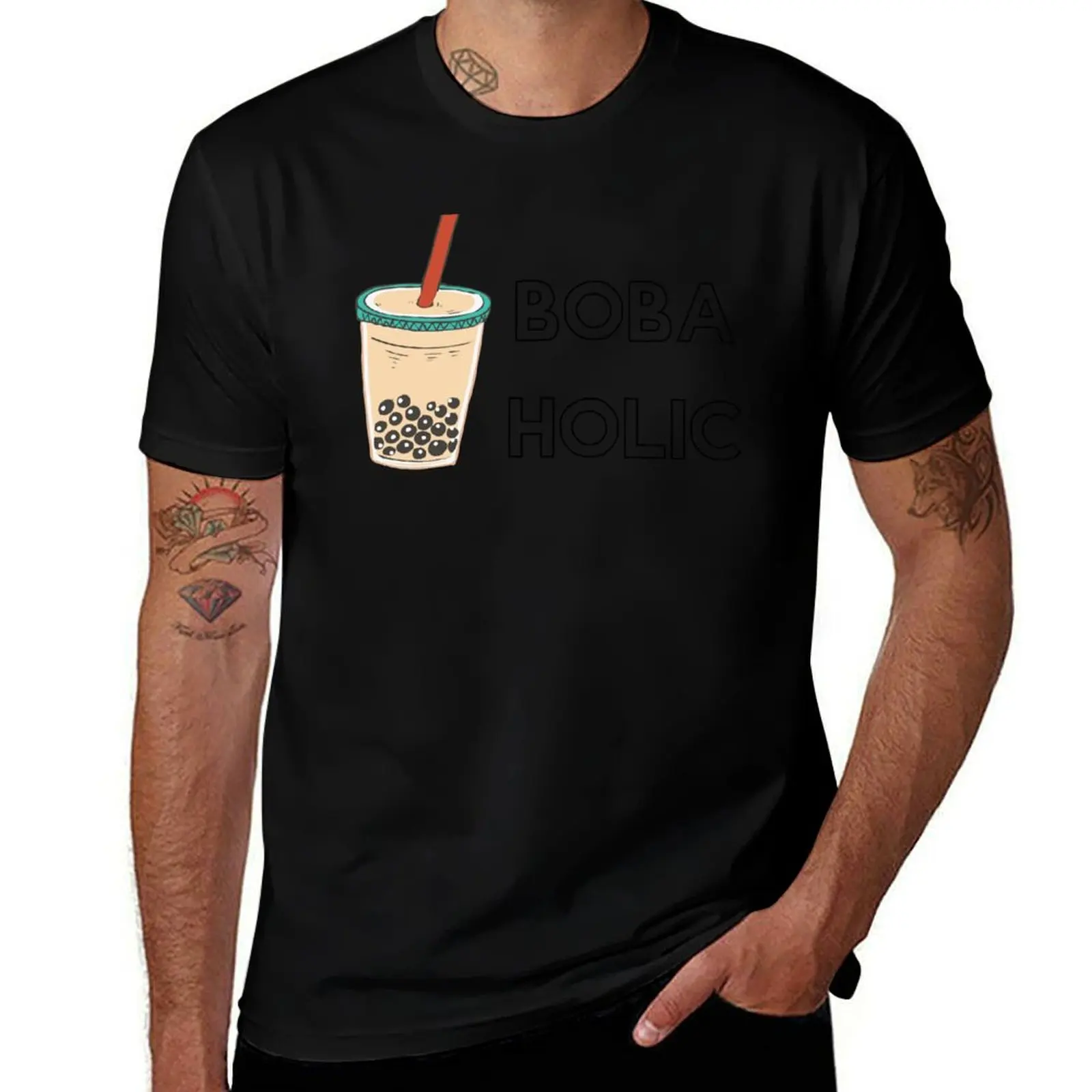 

BOBA-HOLIC T-Shirt heavyweights valentines boutique clothes Luxury man clothes for men