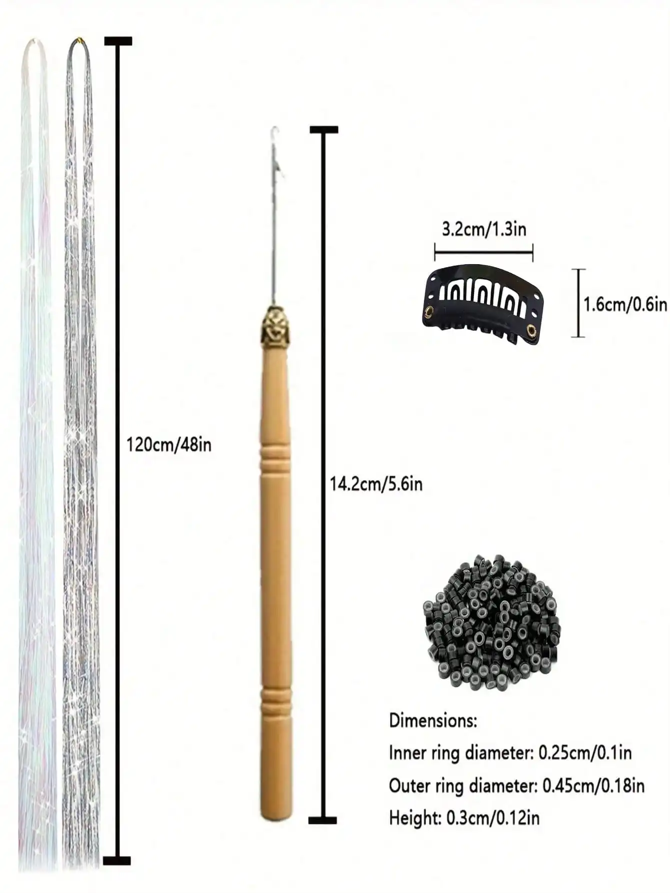 12 قطعة مجموعة بهرج الشعر الاصطناعية مقاومة للحرارة تألق لامعة بهرج طول الشعر 36/48 بوصة 12 لون بهرج السواحل يبرز