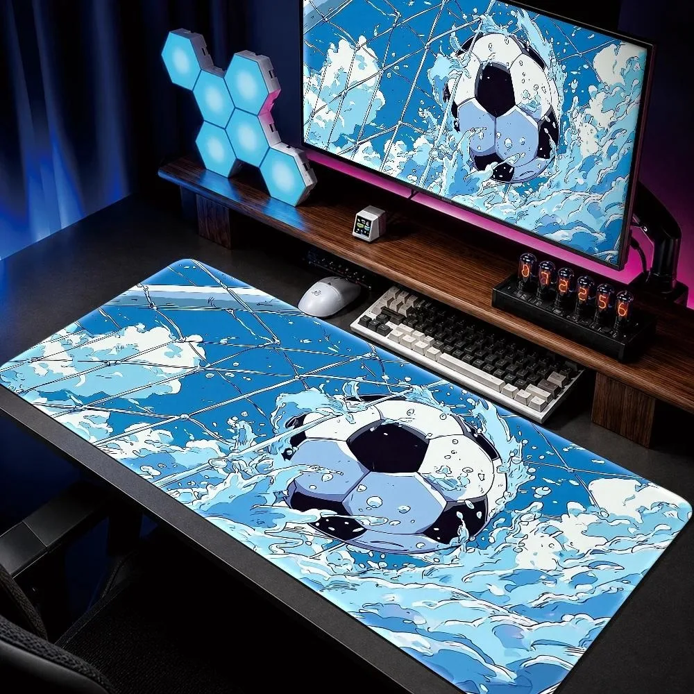 Anime football water splash pattern mouse pad durable and wear-resistant, suitable for office,e-sports and gaming computer desk
