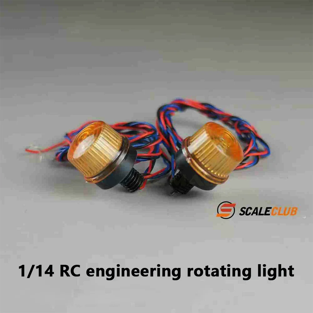 

1 пара для 1/14 RC Tamiya, инженерный грузовик, вращающийся свет плюс модуль управления, декоративные детали SCALECLUB XZD-TY-1