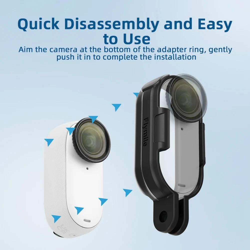 Flymile для Insta360 GO 3/3S рамка адаптер для камеры с большим пальцем удлинитель горизонтальная вертикальная рамка для выстрела