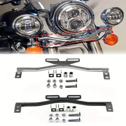 Motorcycle Headlights Bracket LED Spotlight Mount Bar Driving Fog Passing Turn Signals Light Holder Clamp For Dyna Super Glide