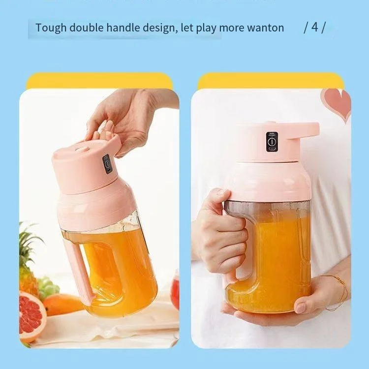 Electric Juice Extractor with Summer Wireless Convenience Outdoor Camping Household 1500ml Large Capacity Juicer Ton Barrel