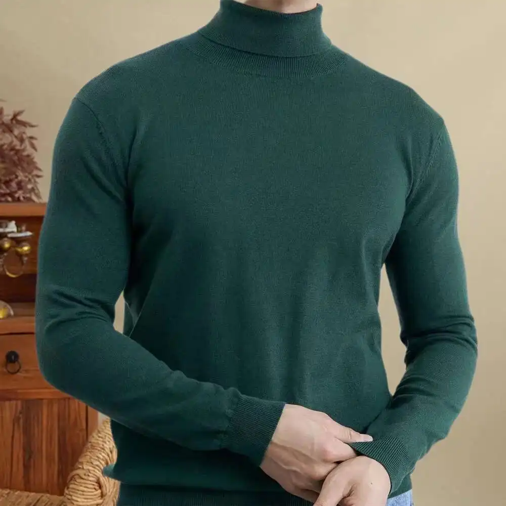 メンズカジュアルニットセーター,社交クラブウェア,シングルタートルネックセーター,ホームセーター,6色,保温