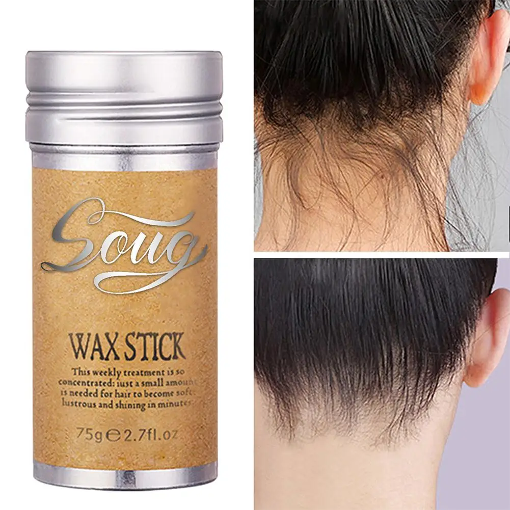 Professional Hair Wax Stick For Wigs Women Men Fixed Fluffy Smooth Broken Hair Artifact Styling Appliances Hair Gel Cream 75g