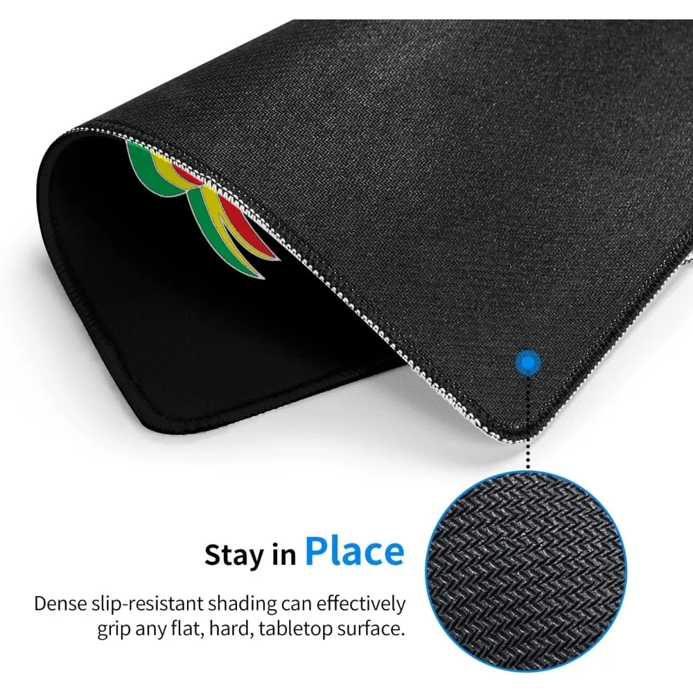 Circular Rubber Mousepad with Brown Lion Face Painting Fashion Design, 20cm