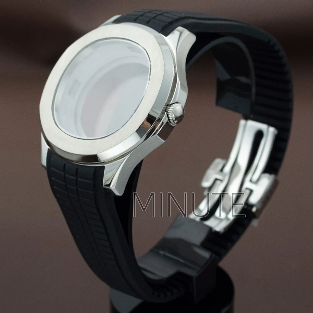 

Корпус часов из нержавеющей стали 42 мм, сапфировое стекло, для механизма Aquanaut Nautilus NH34, NH35, NH36, NH38, циферблат 30 мм, резиновый браслет