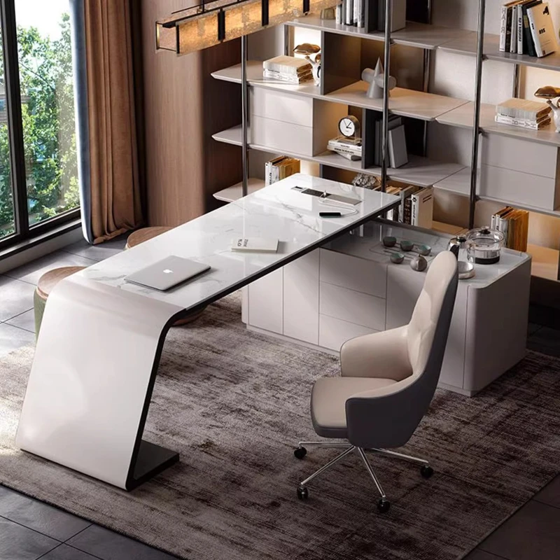 Luxury Conference Solid Wood Study Table Gaming Office Pc Gaming Foot Rest Under Desk Mini Boss Silla Escritorio Office Desk