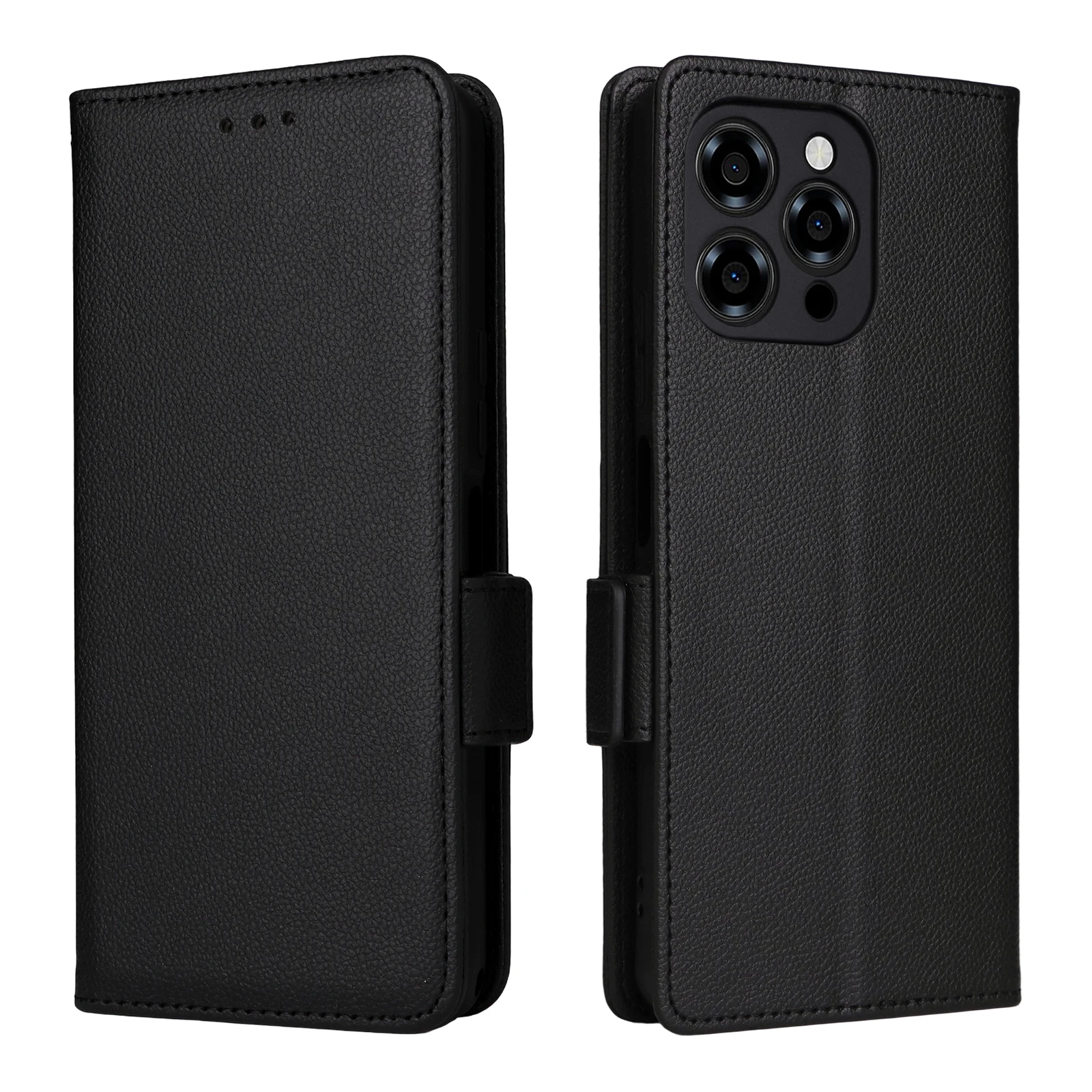 

Чехол-кошелек с слотом для карт для Doogee Note 58, противоударный чехол с магнитной кнопкой и откидной крышкой, кожаный чехол с боковой кнопкой и узором личи