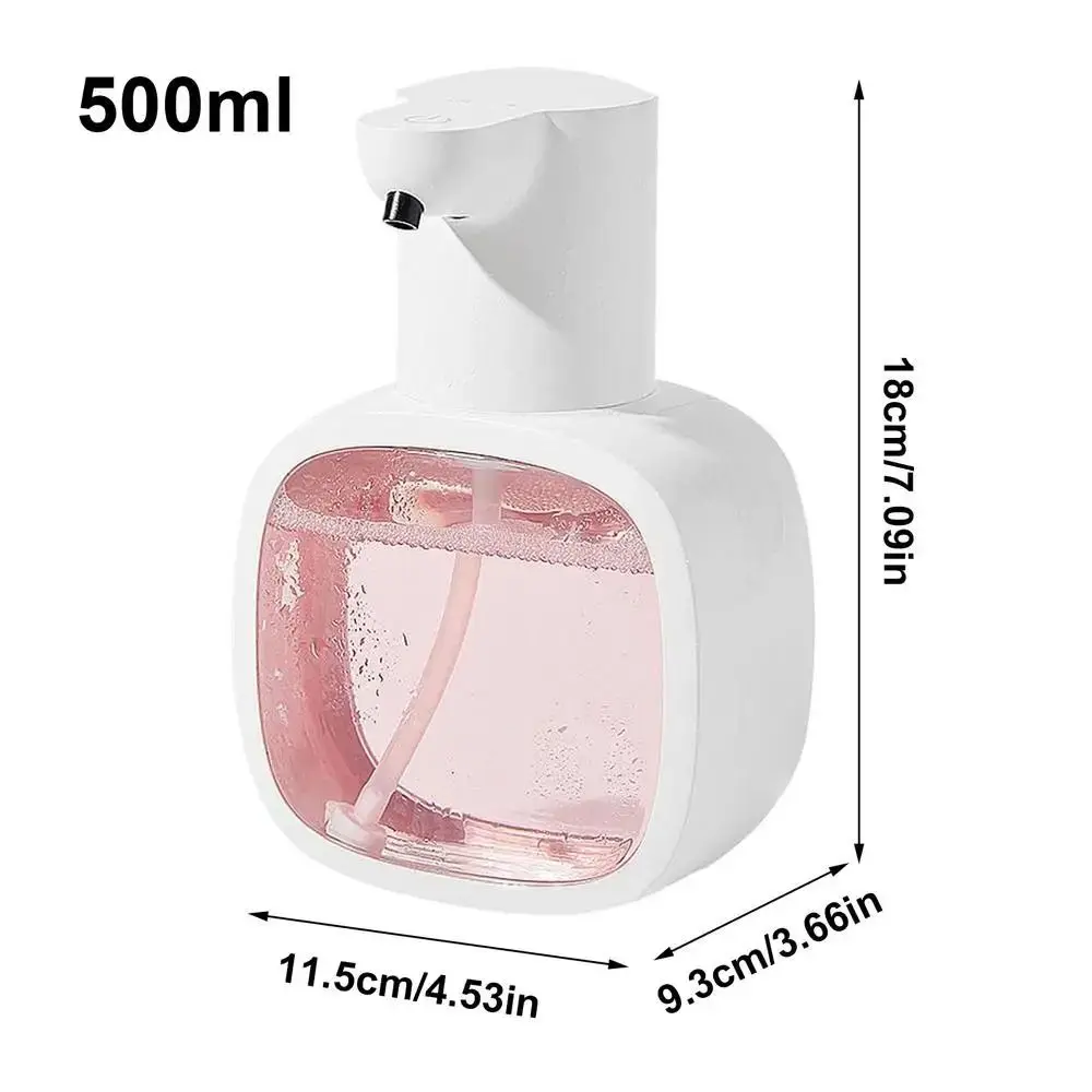 Dispenser automatico di sapone per le mani con capacità di 500 ml Dispenser di schiuma dal design impermeabile Lavatrice per mani intelligente montata a parete