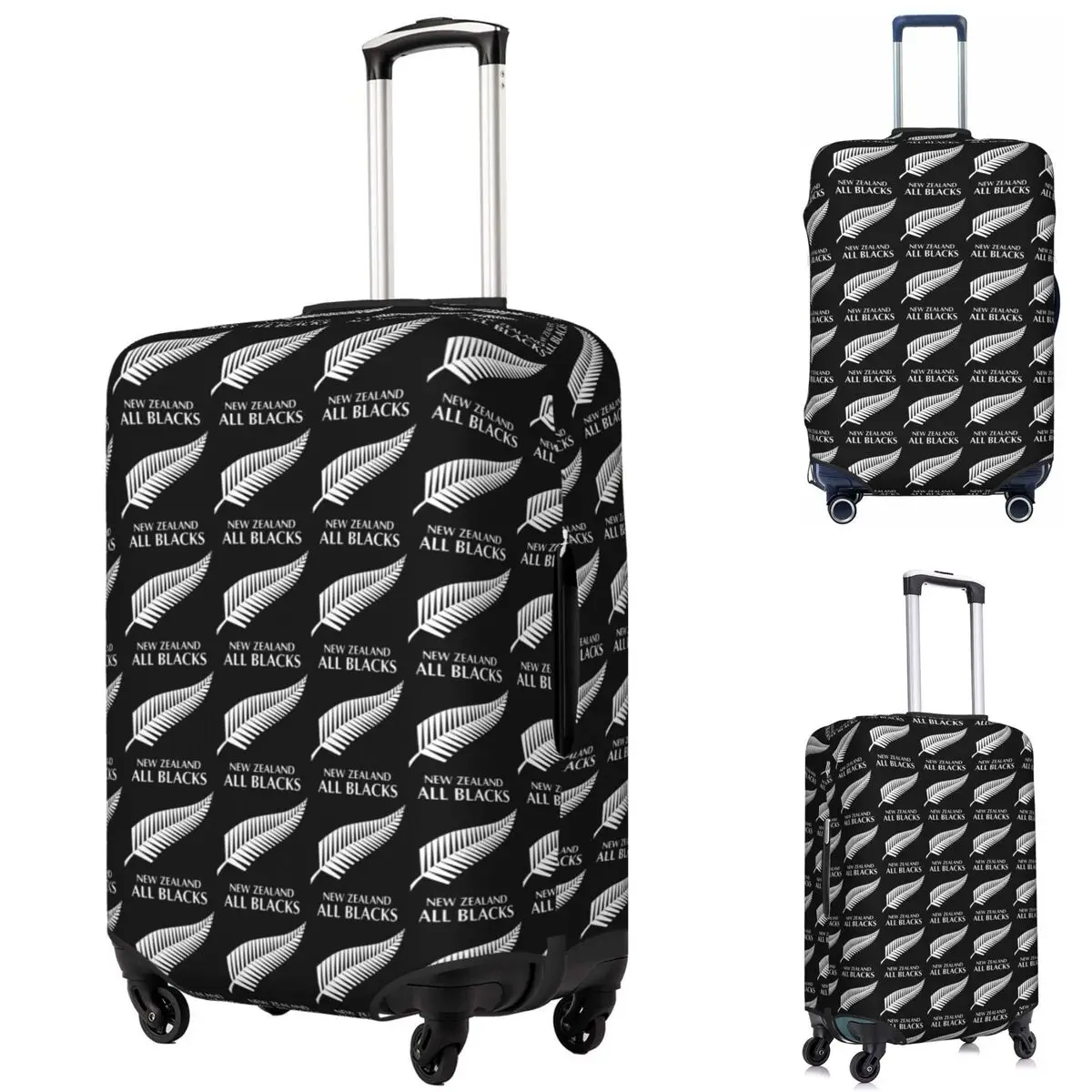 

All Blacks Rugby Hat Autumn Winter Suitcase Cover Protection Elastic Trip Luggage Protector Covers for 18-32 Inch