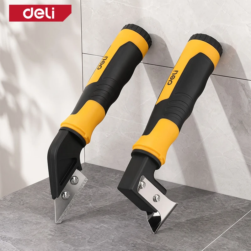 Professional Grout Cleaning Tool Alloy Head Ergonomic Handle Fast Cleaner for Floor Wall Tile Grout Repair & Residue Removal