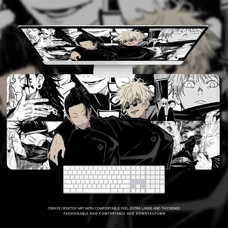 Коврик для мыши в стиле аниме дзюдзюцу кайсен Gojō Satoru, милый нескользящий настольный коврик, игровой коврик для мыши, геймерский коврик для мыши с HD принтом, игровые коврики для клавиатуры