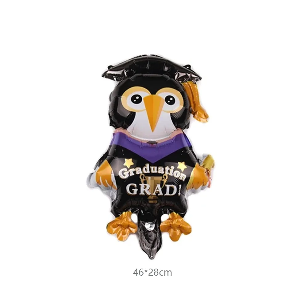 10/20Pcs Mini Graduation Balloons Woodpecker Owl Doctor Air Globos Congrats Grad Ceremony Party Kids Gift Baby Shower Toys