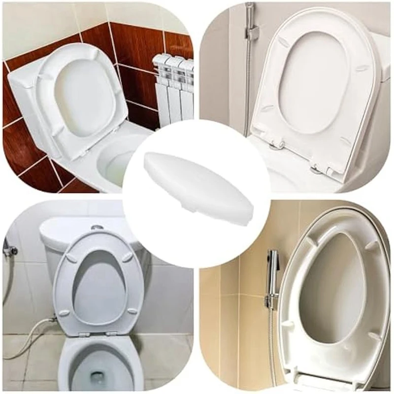 8Pcs Toilet Seat Bumpers, Rubber Toilet Seat Bumper Service Kit Anti-Slip Pad Toilet Seat Replacement Parts Accessories