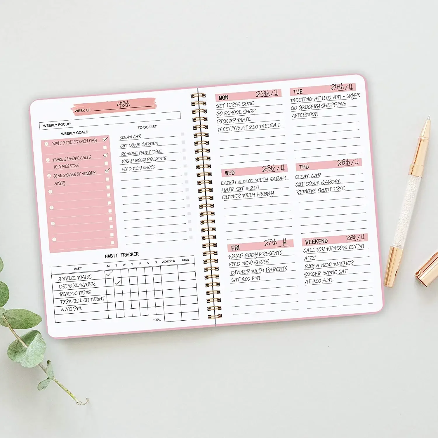 2024 A5 Agenda Notebook Bullet Daily Weekly Notebook Journal Schedule English Planner Organizer School for Office Stationery