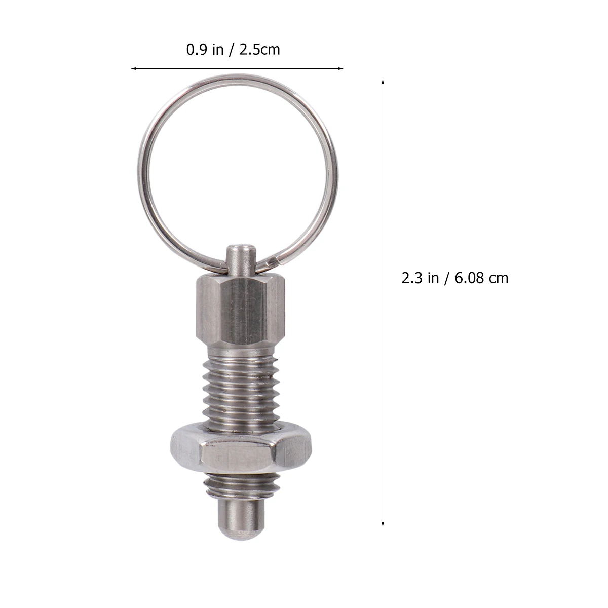 

2Pcs Spring Plunger Pin Stainless Steel Knob Loaded Pull Out Detent Durable Carbon Mechanical Accessories