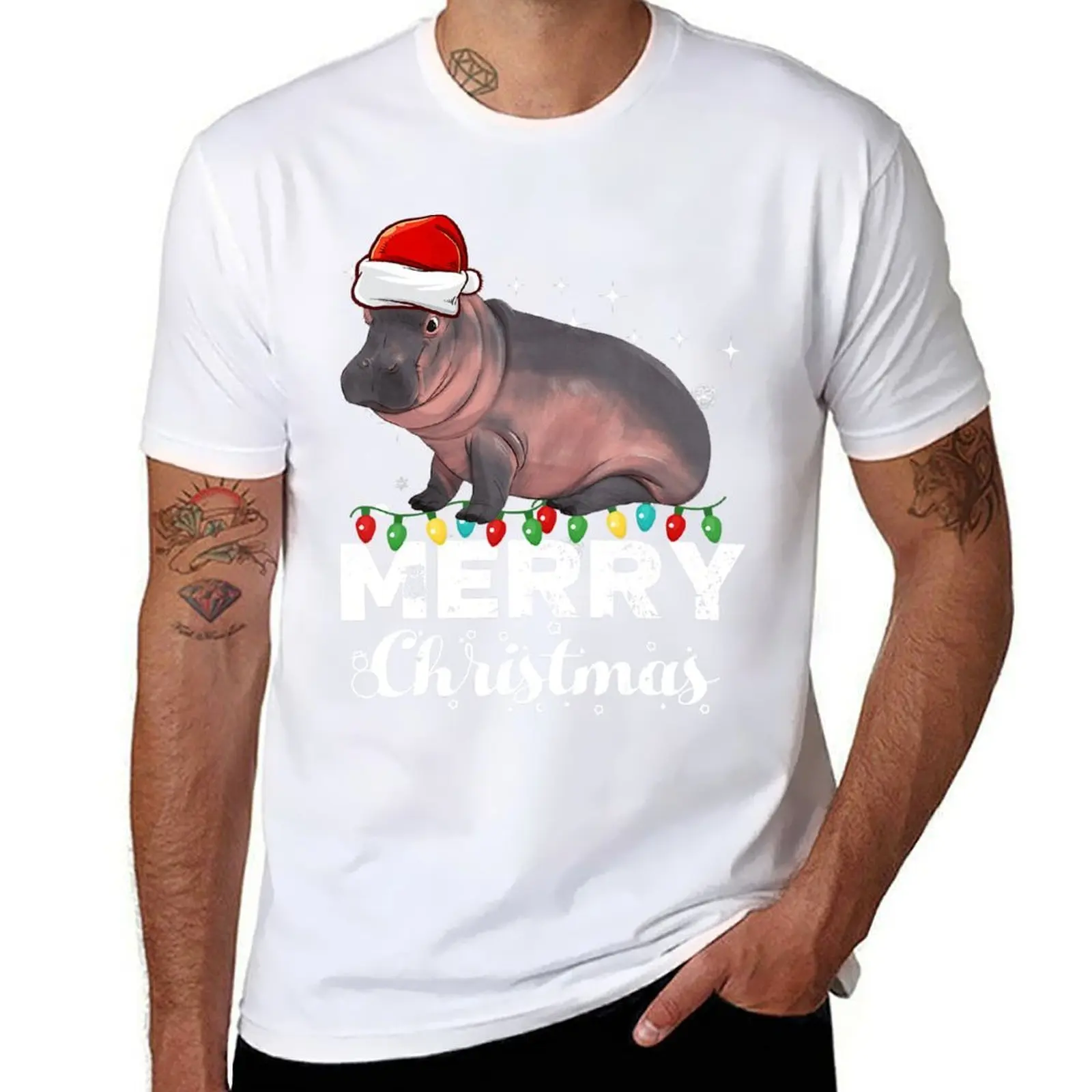 

Hippo Fiona Christmas T-Shirt T-Shirt T-Shirt t shirt custom print man t shirt heavy cotton