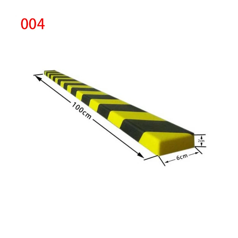 PU anti-collision strip Polyurethane industry round corner garage anti-collision sponge paste black and yellow protection strip