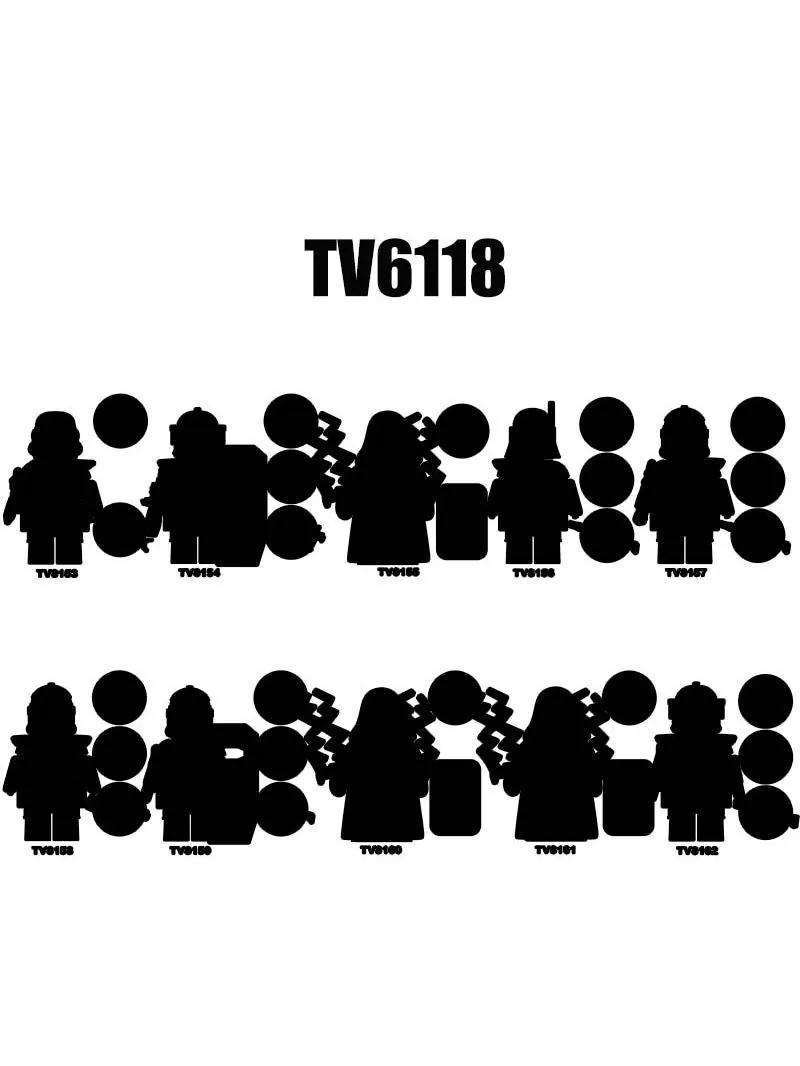 Figurines d'action, blocs de construction de films, TV6118, TV8153, TV8154, TV8155, TV8156, TV8157, TV8158, TV8159, TV8160, TV8161, TV8162, jouets cadeaux