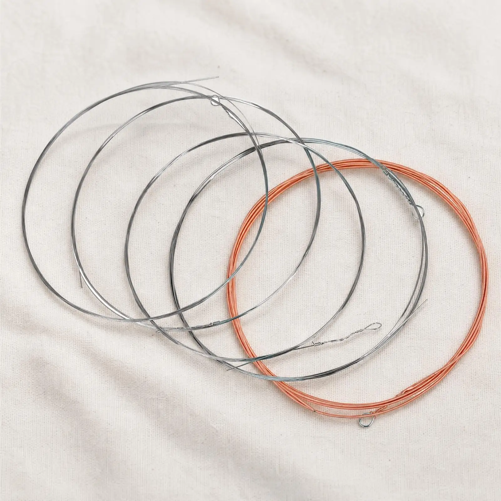 Banjo Strings 5 Set with Loop Ends Copper Wound Steel Core Durable Replacement for Standard 5 String Banjo Instrument Parts