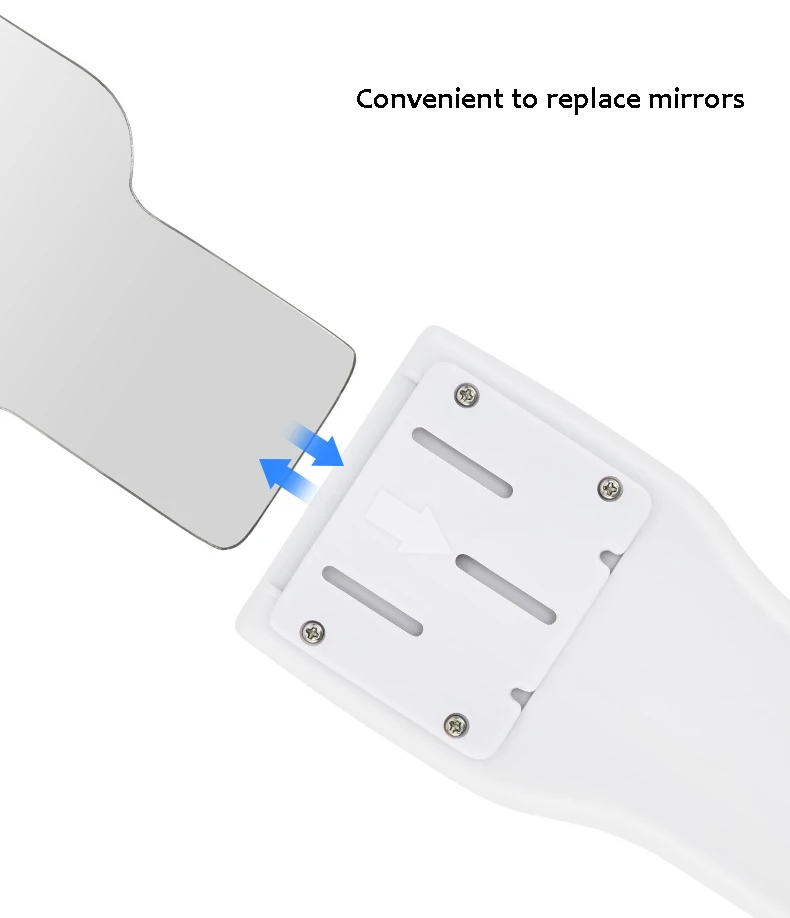 Miroirs dentaires anti-buée en acier inoxydable pour la photographie intra-orale, sans brouillard avec lumière LED, réflecteurs orthodontiques