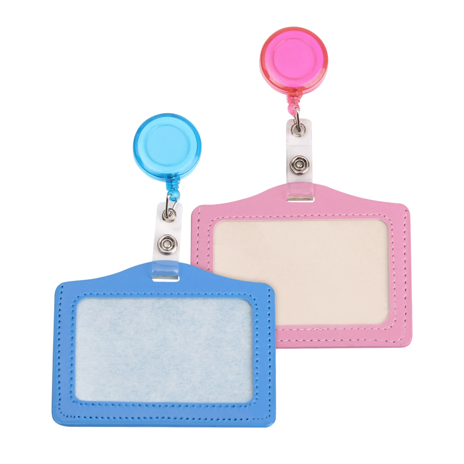 سلسلة مفاتيح من جلد البولي يوريثين قابلة للطي للطلاب ، شارة المدرسة ، أزياء المعلم ، حامل بطاقة الهوية ، مشبك حزام ، نافذة شفافة ، ممرضة ، 2