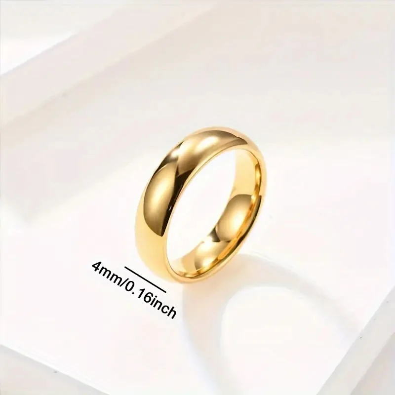 100% Original 18K Gold Plating Rings for Women Men Proposal Wedding Band Lover\'s Gift Jewelry