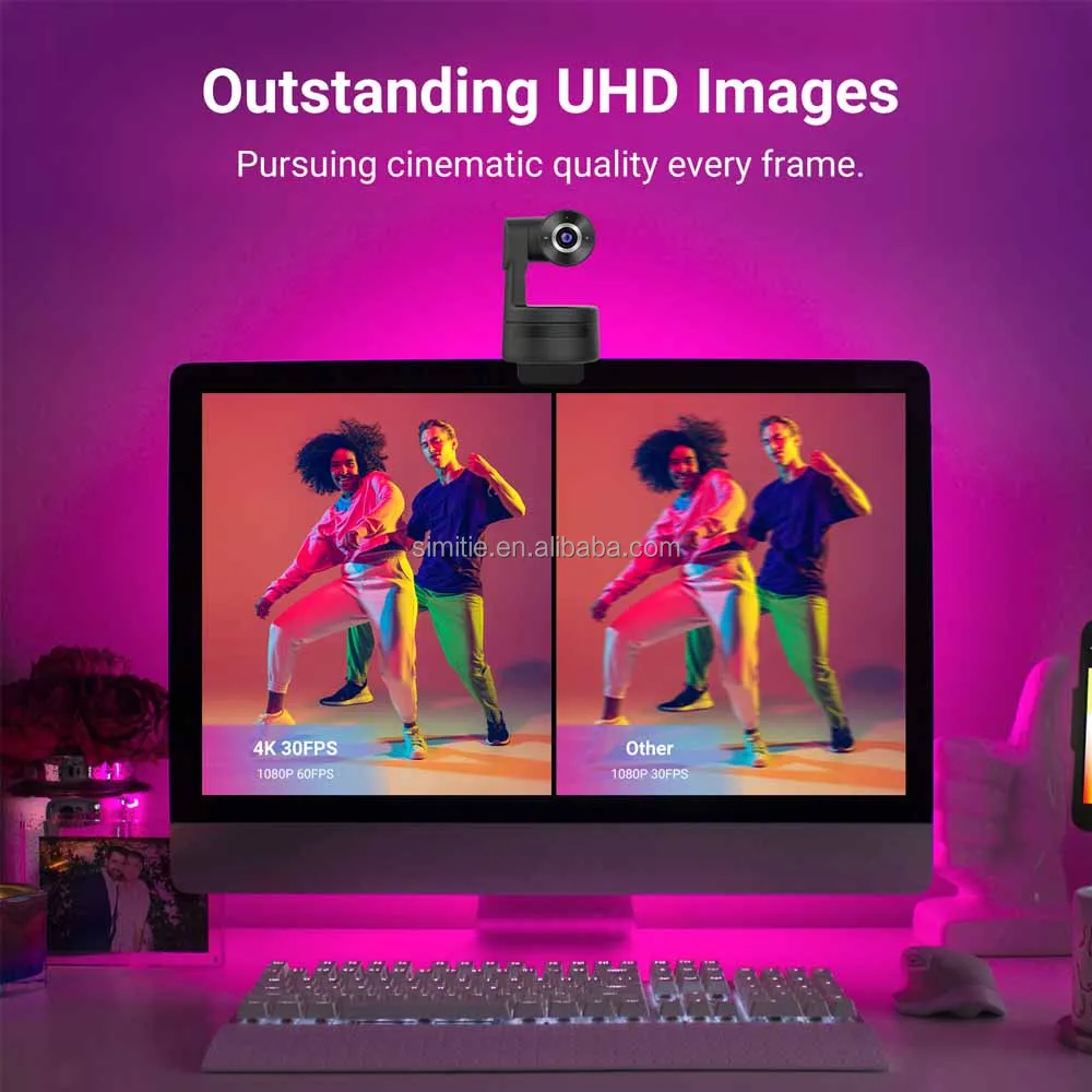 2025 كاميرا بث مباشر احترافية 1080P 4K Simitie 3x كاميرا ويب كاميرا بث صغيرة