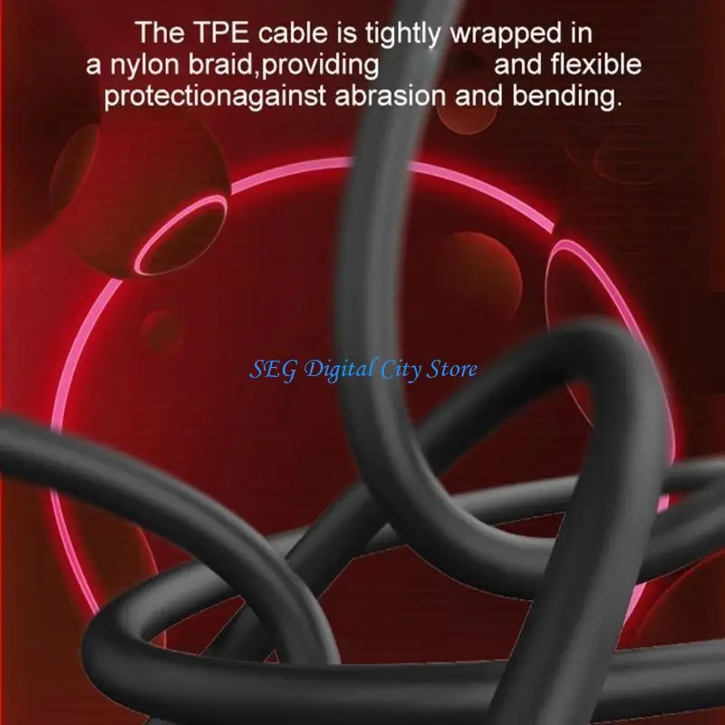 

U75B Large Power 240W Type C Data Transfer Cable Feature LED Light for Outdoor Mobile Phones Charging Solution