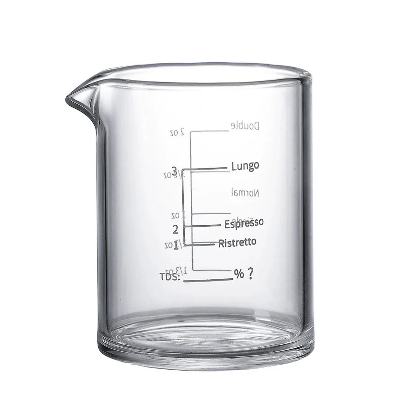 High Borosilicate Clear Scale Cup Cold & Heat Resistant Laboratory Kitchen Baking Measuring Cup 100ml/3.38oz Espresso Shot Glass