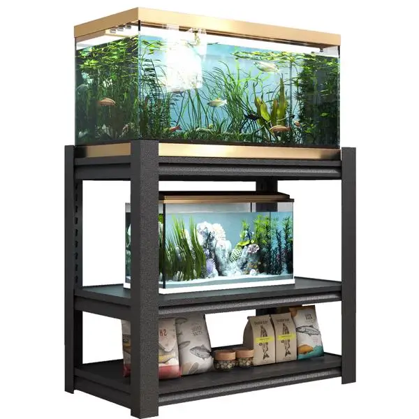 40-50 加仑鱼缸支架 - 金属水族箱支架，31.5 英寸长 x 18 英寸宽 x 34 英寸高可调节重型爬行动物鱼缸支架，可调节 3 层鱼缸架，适用于家庭办公室，不含鱼缸--不支持self-pick up且不支持指定仓库发货-17