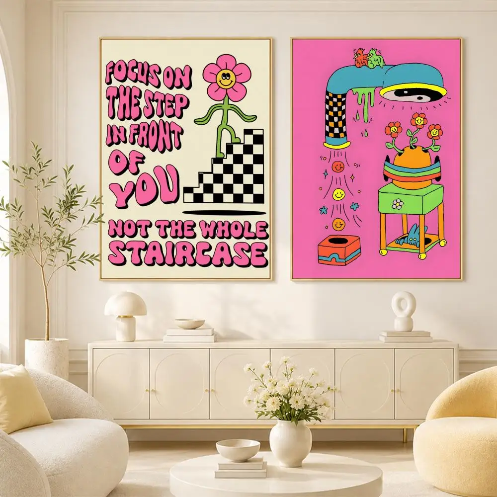 Aesthetic Colorful Danish Pastel Canvas Poster Room Home Decoration Interior Wall Art Printing Garage Posters Gift