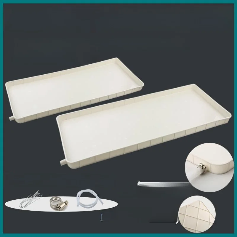 Rectangular Plastic Tray with Drainage Plant Pot Bottom Support Condensation Water Catching Tray Long Narrow Flower Pot Tray