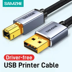 SAMZHE USB Printer Cable USB Type B Male to A Male USB 3.0 2.0 Cable for Canon Epson HP Printer DAC USB Printer