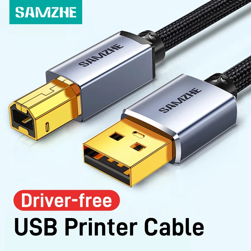 SAMZHE Kabel USB do drukarki USB typu B męski do męskiego USB 3.0 2.0 do drukarki Canon Epson HP DAC USB Printer