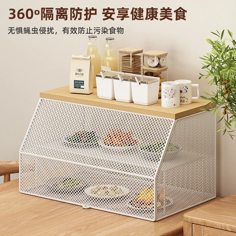 Kitchen rack, countertop dining table, vegetable cover, desktop multi-layer storage rack