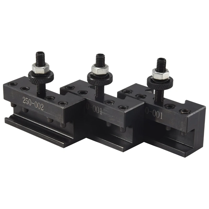 

Top Sale 3 Pcs Quick Tool Change Holder Turning Facing Lathe Parting Blade, 2 Pcs 250-001 & 1 Pcs 250-002