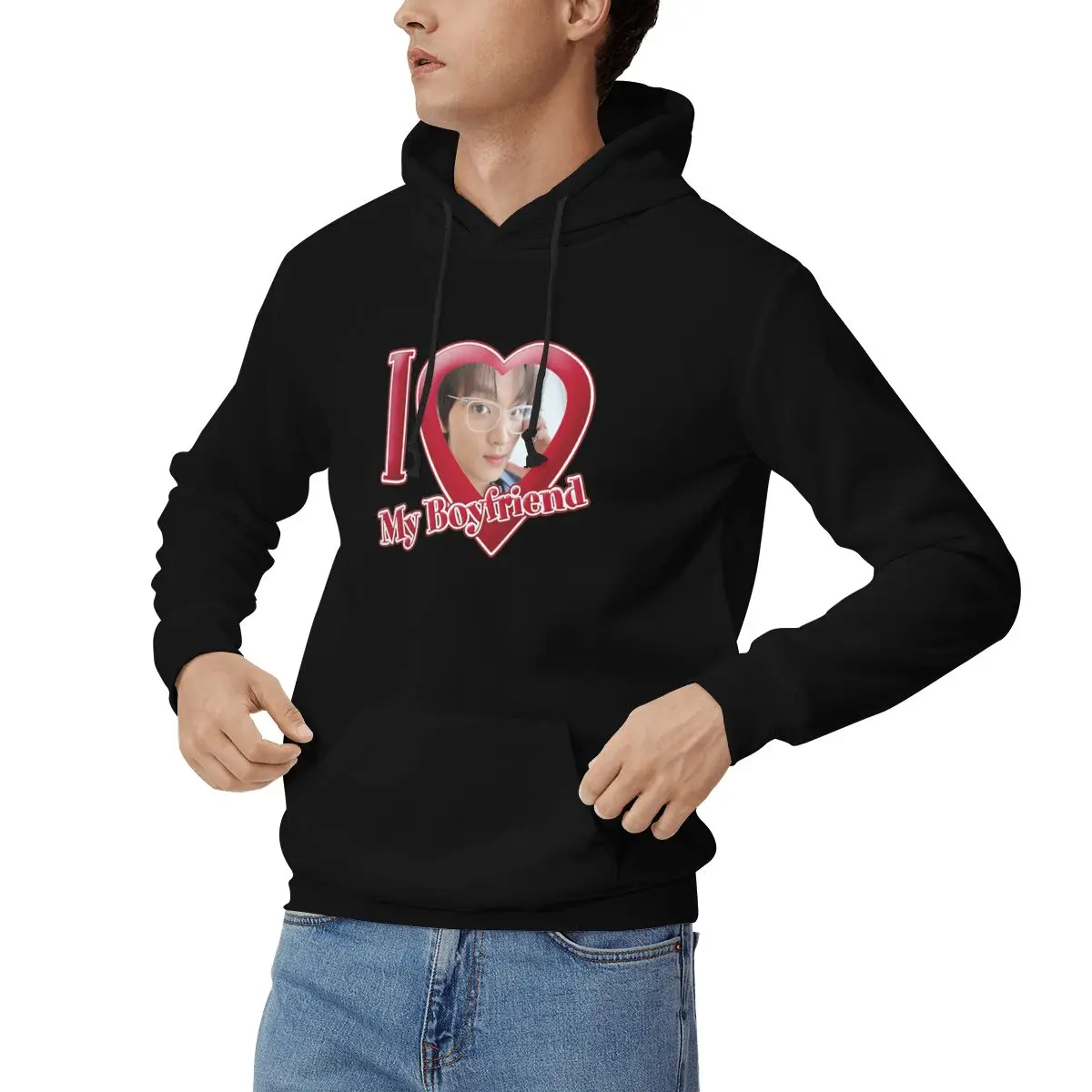 NCT Haechan أنا أحب صديقي هوديس الرجال النساء بلوزة كاجوال البلوز موضة كم طويل ملابس الشارع الشهير الخريف الشتاء