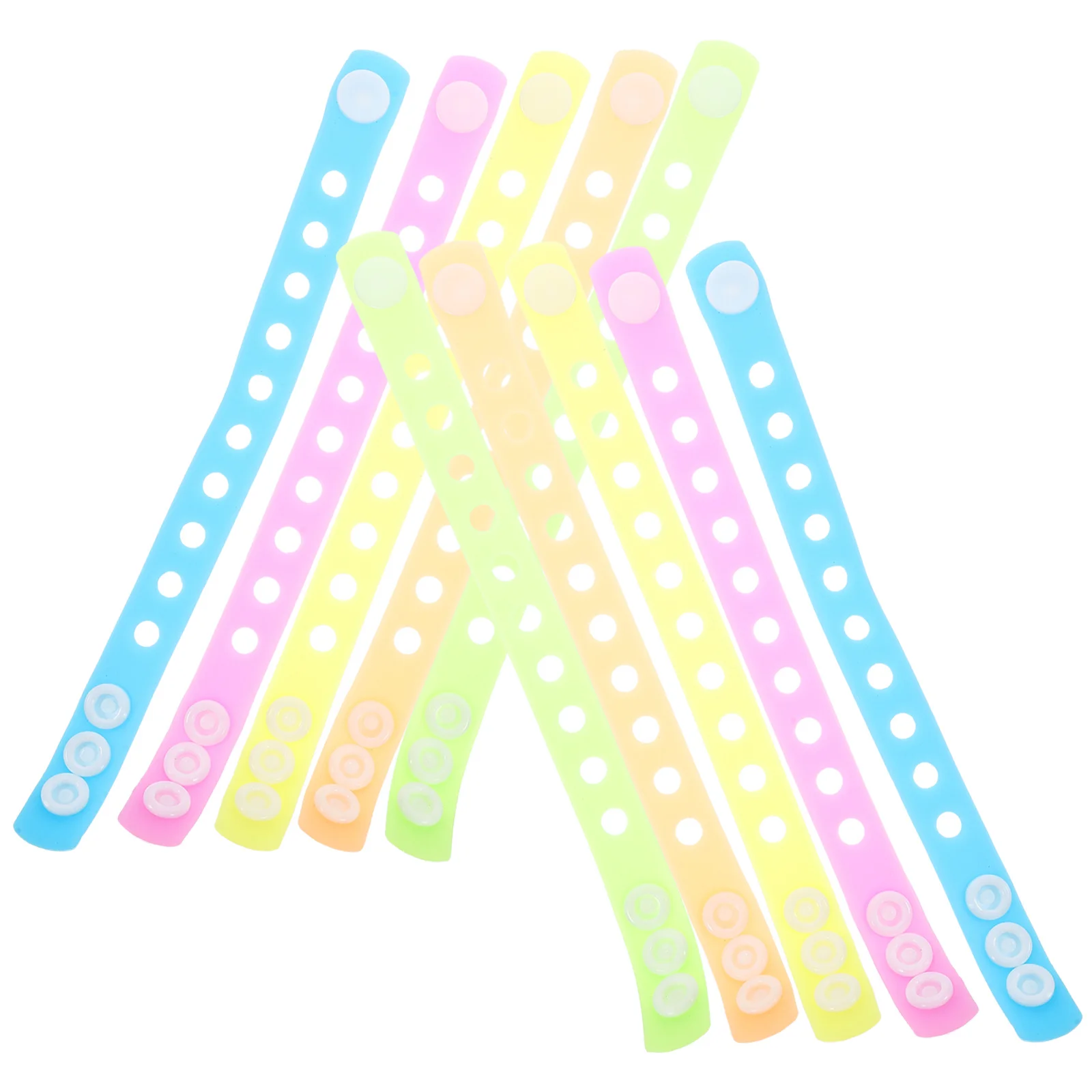 Braccialetti luminosi da polso da 10 pezzi per concerti, bar, festival, corsa notturna, braccialetti luminosi