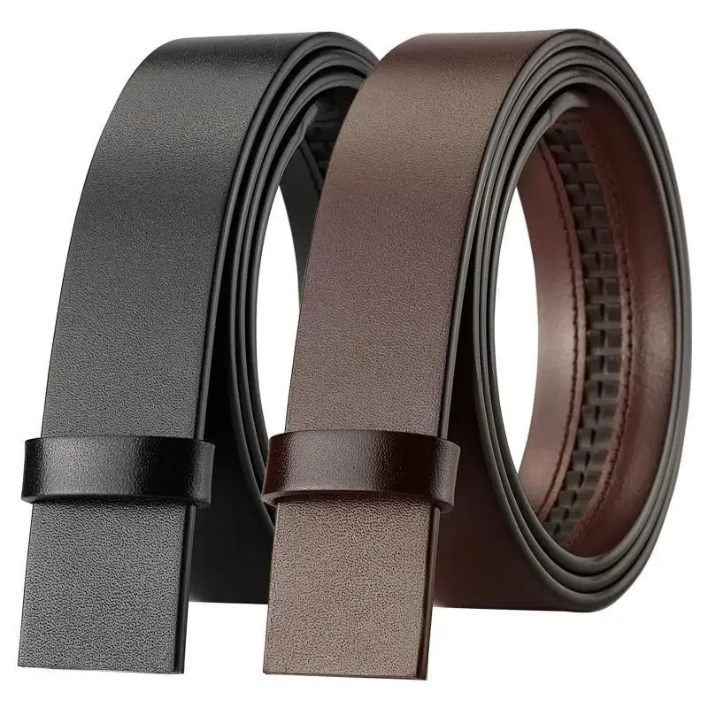 The first layer of cowhide belt hole free size quality jeans  strap vintage buckle waist  metal genuine luxury mens leather belt