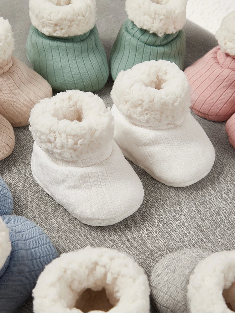 Winter Newborn Baby Cotton Booties Infant Toddler Girls Boys Soft Snow Boot Shoe Cute Warm Socks 0-6Months