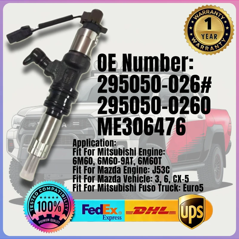 Inyector De Combustible 295050-0260 Me306476 Sh0113H50 295050-026 # Para El Motor Mitsubishi Fuso 6M60 Mazda J53C — -23%, 36.74€ Coupon, from 122.99€ – 23% descuento – €122.99