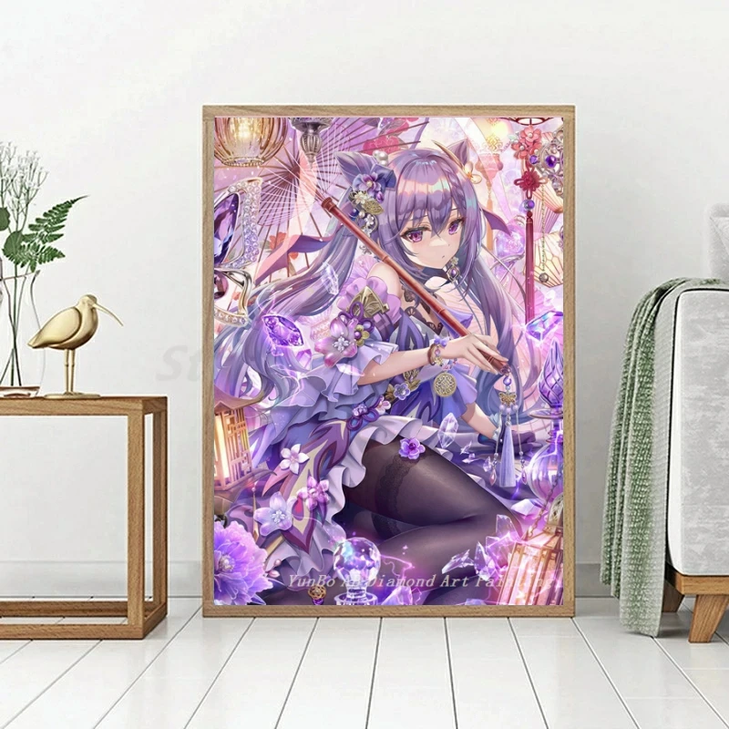 Genshin Impact Anime 5D DIY AB Drills Diamond Painting Video Game Embroidery Cross Stitch Wall Art Rhinestone Mosaic Home Decor