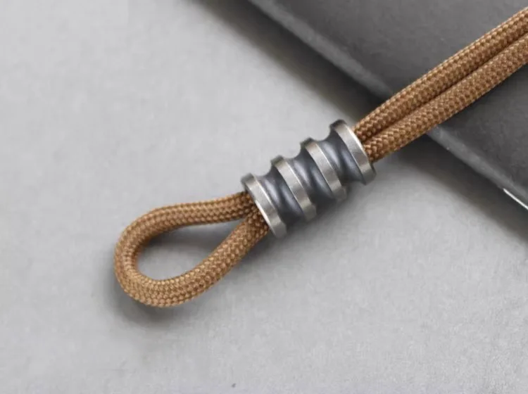 1Pc Edc Titanium Paraplu Touw Hanger Sleutelhanger Rits Accessoires Paracord Kralen Hanger