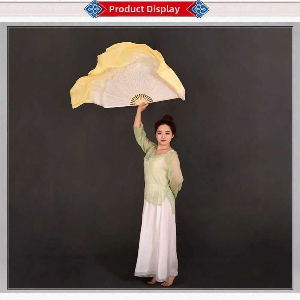 

31cm Bamboo Chinese Short Bellydance Fan Colorful 10/20cm Half Circle Silk Children Bamboo Fans 10 Styles Hand Dye Adults Fan