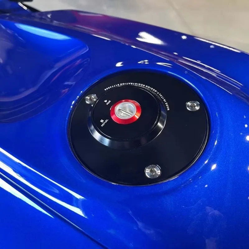 New DTRAD 2025  YZF-R9 High Quality CNC Aluminum Fuel Tank Cap Key Lockable Motorcycle Anti-Theft System Custom Logo
